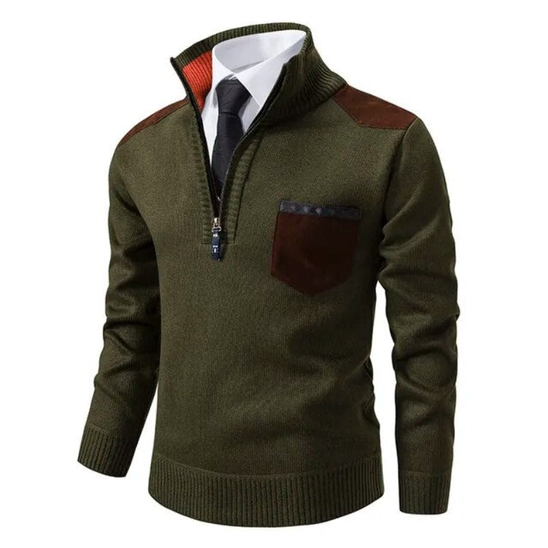 Heren Trui Half Zip | Fijngebreide Sweater | Tijdloos