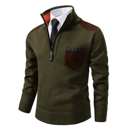 Heren Trui Half Zip | Fijngebreide Sweater | Tijdloos