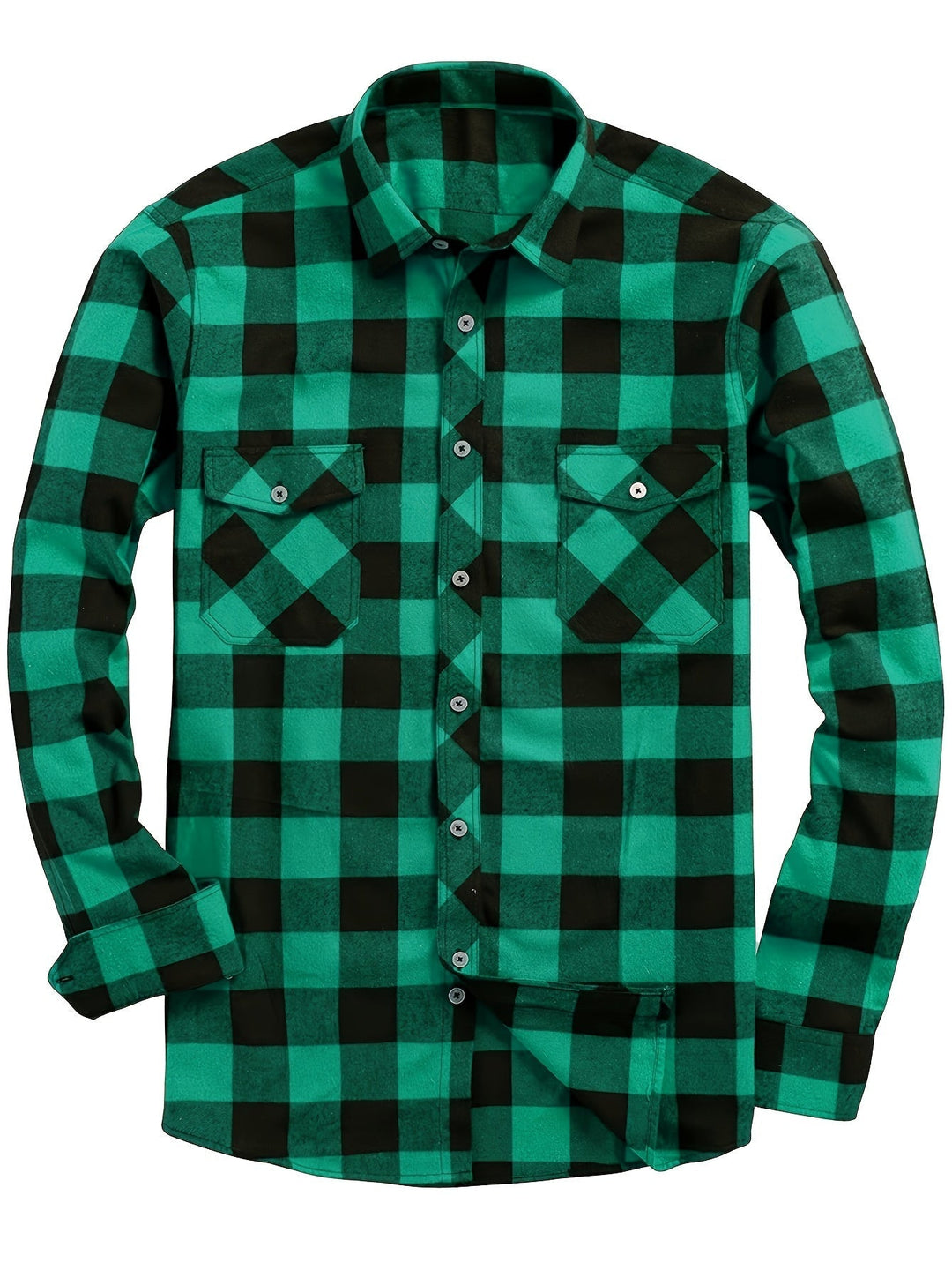 Heren Overhemd | Geruit Flanel | Dubbele Borstzak | Comfortabel Casual