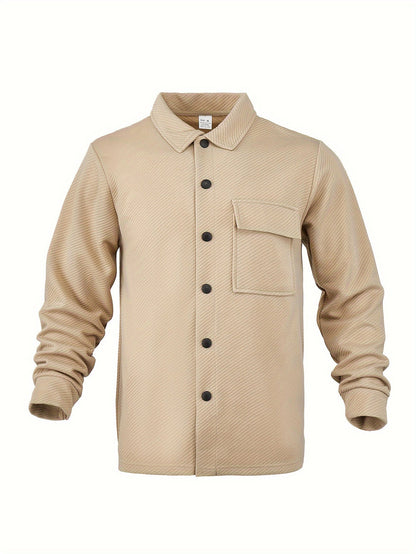 Heren Vrijetijdsjas | Casual & Modieus | Licht Elastisch & Geweven | Effen Kleur