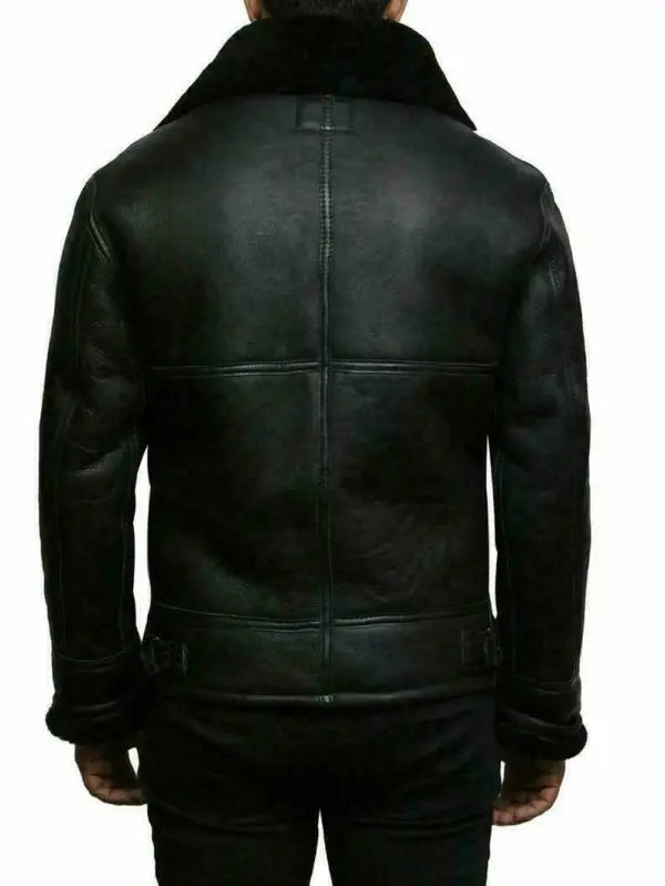Elegante leren winterjas voor heren met tijdloze stijl en behaaglijke warmte | Jace