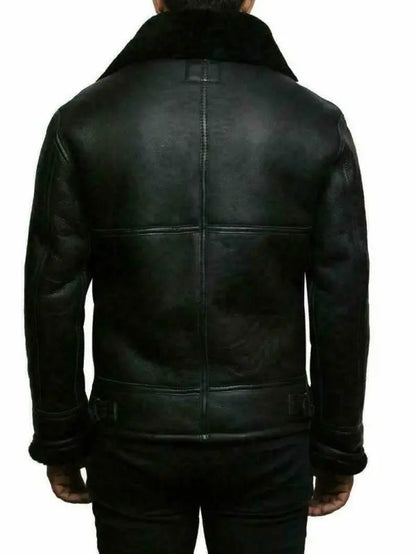 Elegante leren winterjas voor heren met tijdloze stijl en behaaglijke warmte | Jace