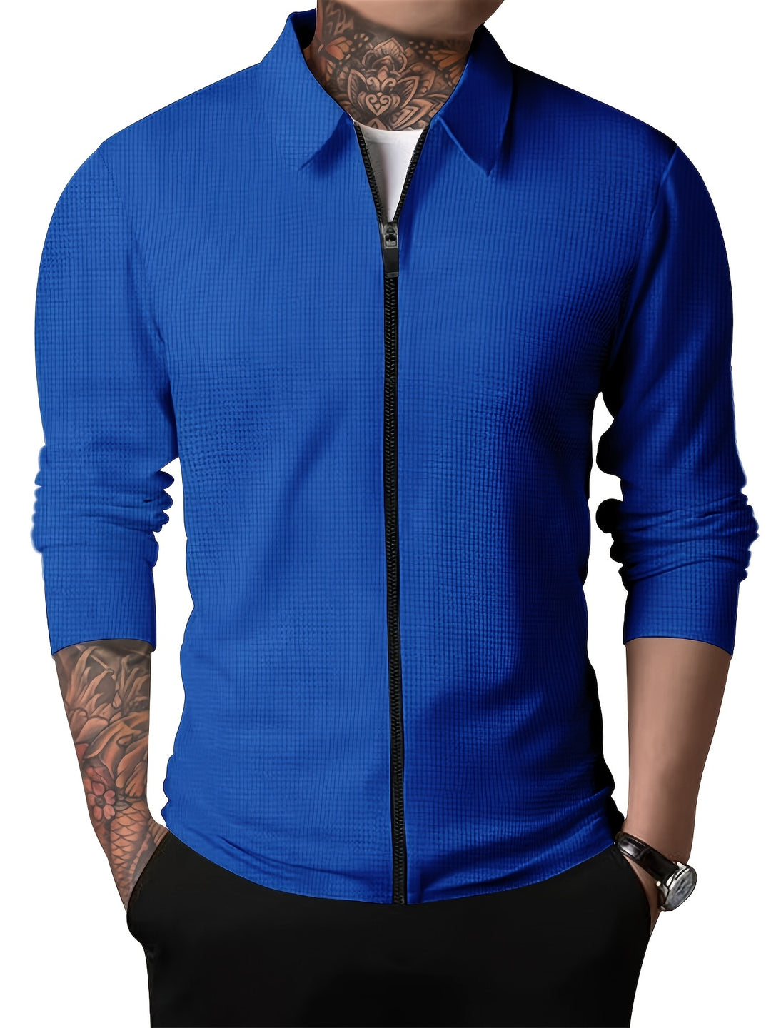 Heren Ritsjack | Effen Kleur | Borstzak & Revers | Lente & Herfst