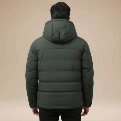 Winterjas Heren | Gevoerde Jas Met Capuchon | Winddicht & Warm