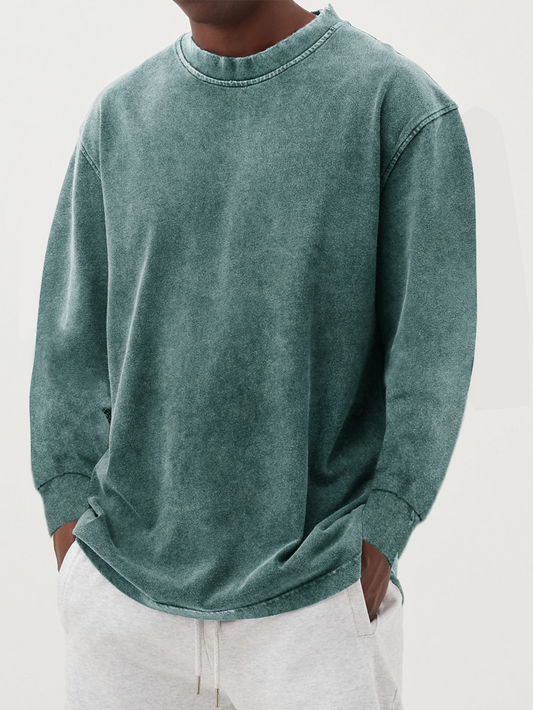 Longsleeve T-shirt heren Thijmen in groen