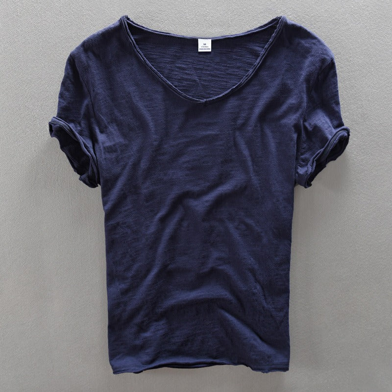 Heren T-shirt | Diepe V-Hals | Ademend & Lichtgewicht