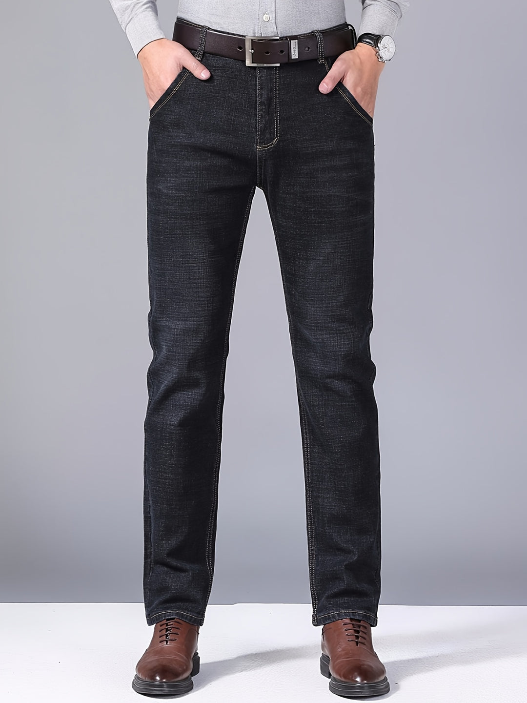 Heren Jeans | Wijde pijpen | Gewassen look & gemiddelde stretch