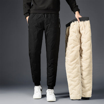 Dikke lamswollen winterjoggers voor heren voor warmte en comfort | Wesley