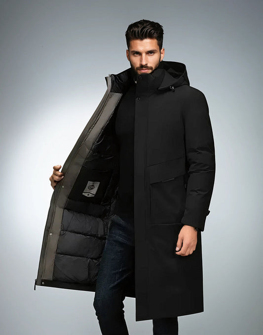 Winterjas Heren | Stijlvolle Lange Parka Jas | Comfortabel & Warm