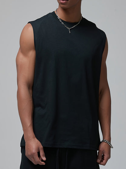 Mouwloze heren tanktop in zwart