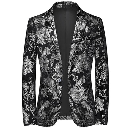Blazer Heren | Uniek Printdesign | Stijlvolle Slim Fit Jas