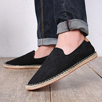 Heren Loafers | Ademend & Handgemaakt | Linnen Zool & Canvas | Casual Slip-On