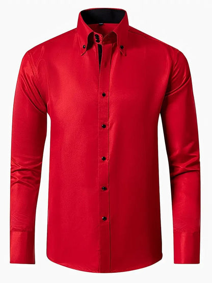Heren Overhemd | Elegant & Zakelijk | Lange Mouwen & Knoopsluiting | Lente Kleding