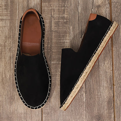 Heren Loafers | Ademend & Handgemaakt | Linnen Zool & Canvas | Casual Slip-On