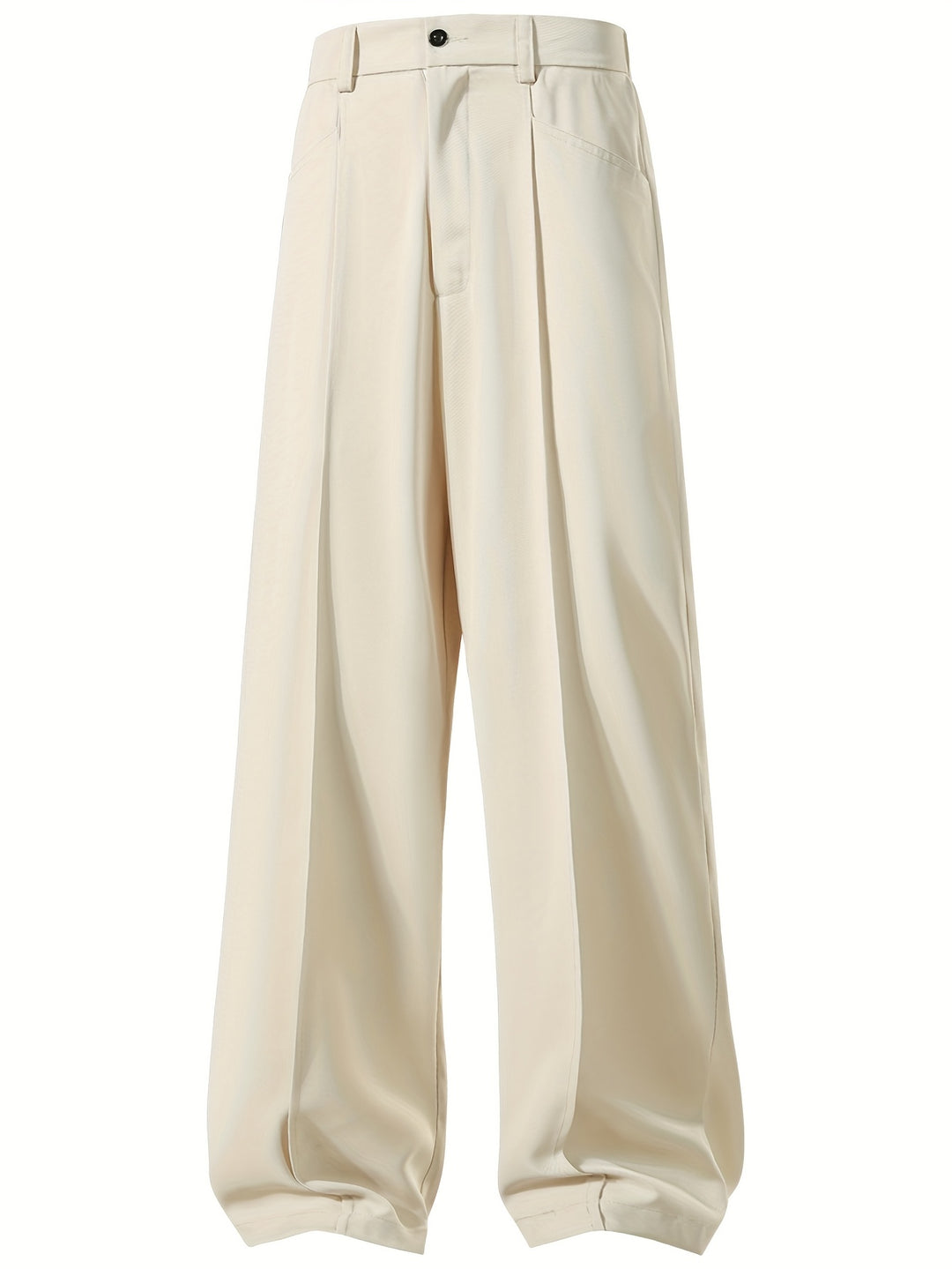 Heren Wijde Broek | Casual Loose Fit | Geplooid & Stijlvol | Perfect voor Werk & Kantoor