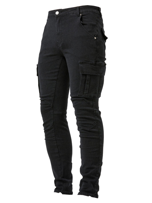 Heren Cargo Jeans | Slank Pasvorm | Meerdere Zakken & Trendy Stijl | Casual Elegantie