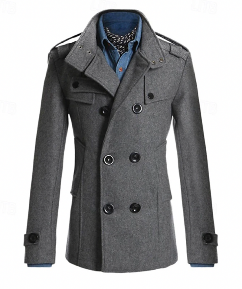Winterjas Heren | Dubbele Knopen Trenchcoat | Elegant Design