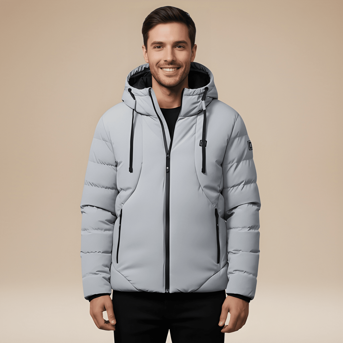 Winterjas Heren | Gevoerde Jas Met Capuchon | Winddicht & Warm