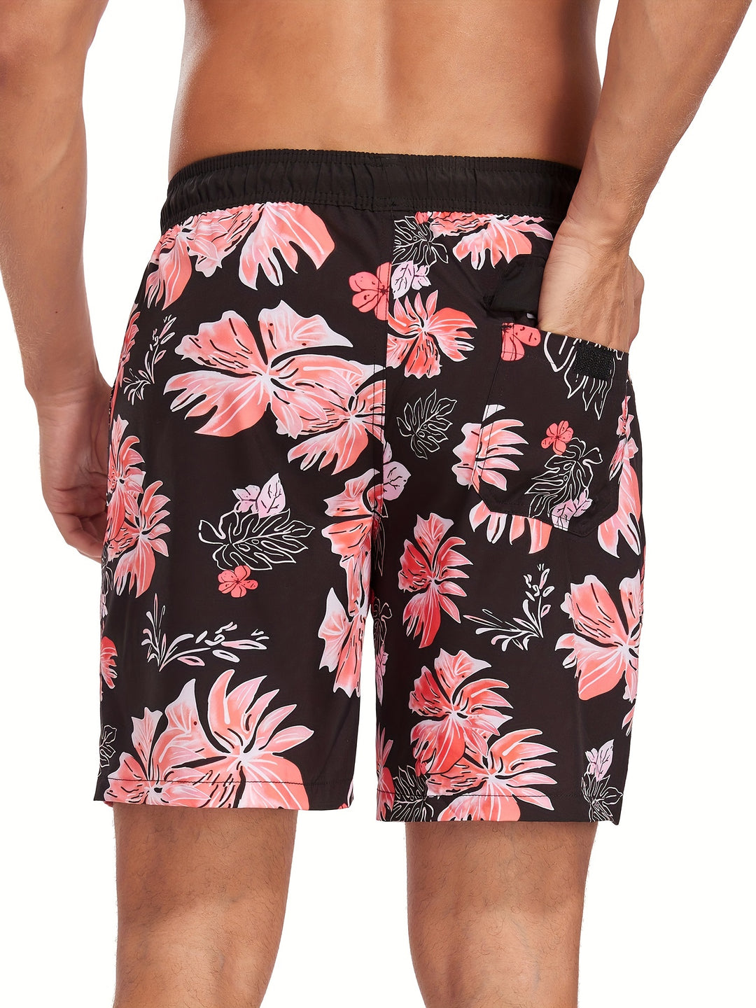 Heren zwembroek | Hawaiian & Flamingo Print | Sneldrogend & Met Koord