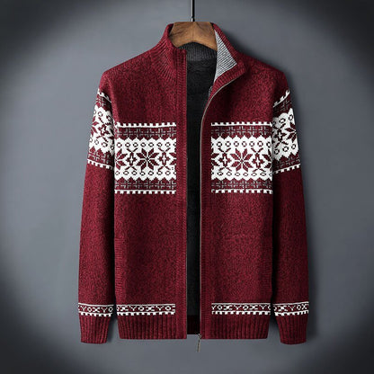 Trui Heren | Gebreid Vest met Rits | Klassiek Design | Warme Textuur