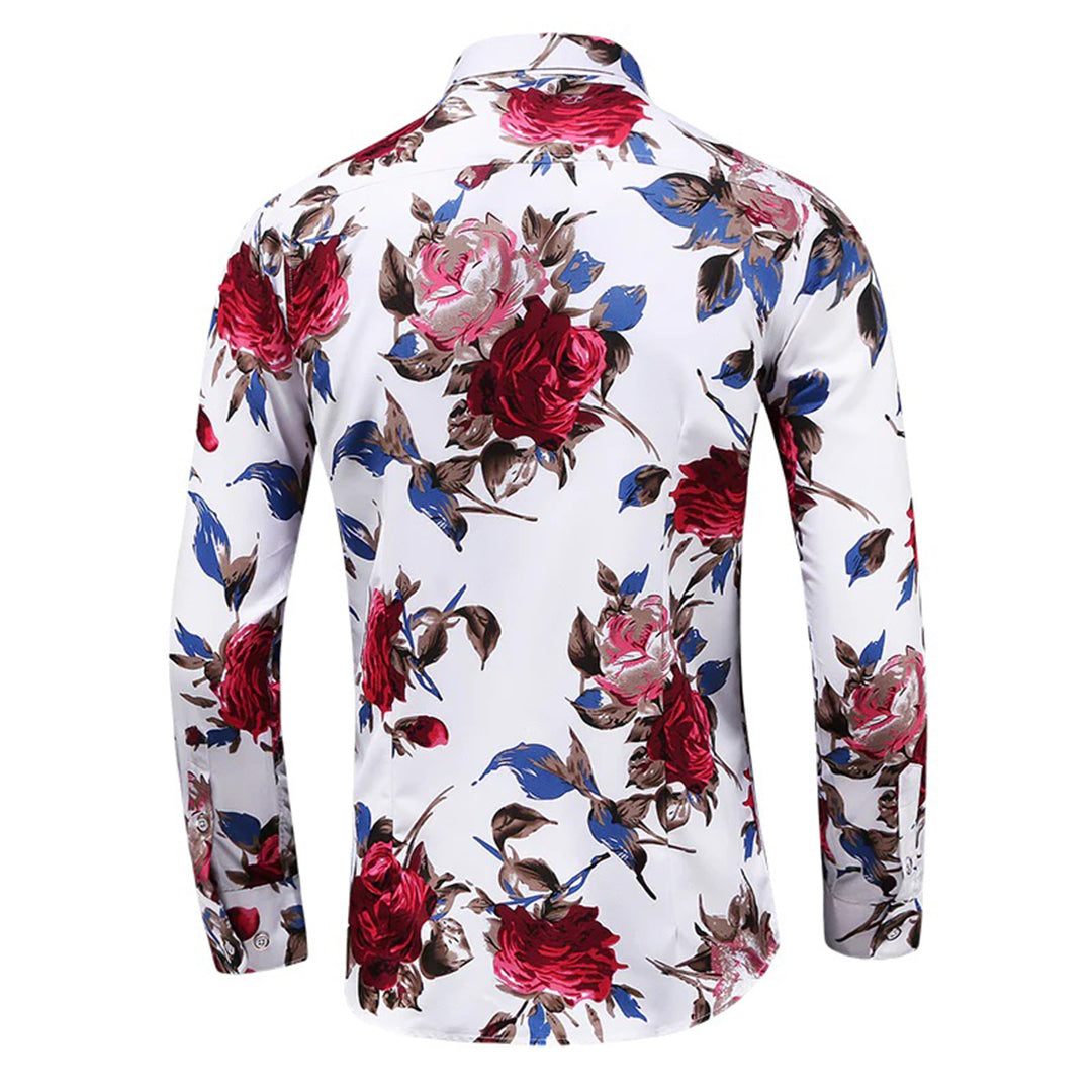 Heren overhemd met bloemenprint