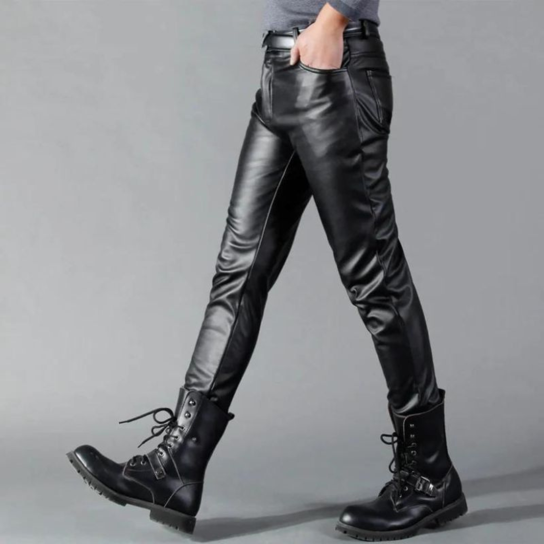 Broeken Heren | Tijdloos Design | Casual Kleding | Stretch PU Leren Broek
