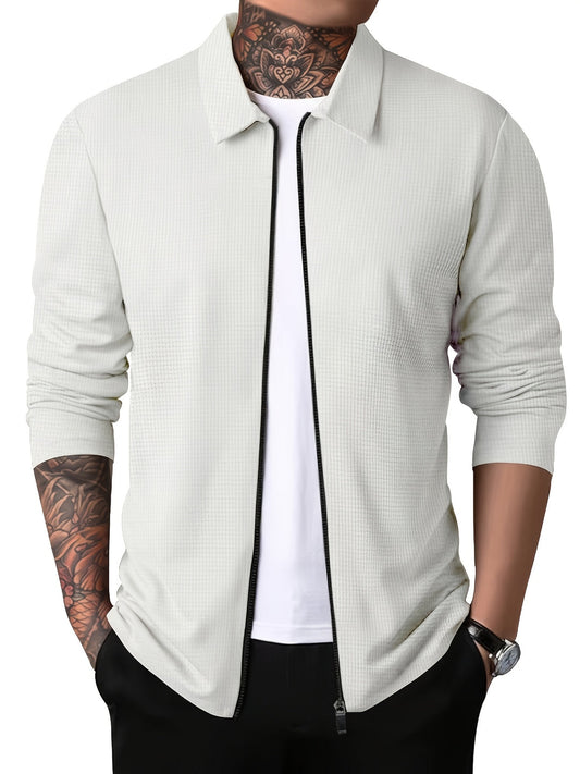 Heren Ritsjack | Effen Kleur | Borstzak & Revers | Lente & Herfst
