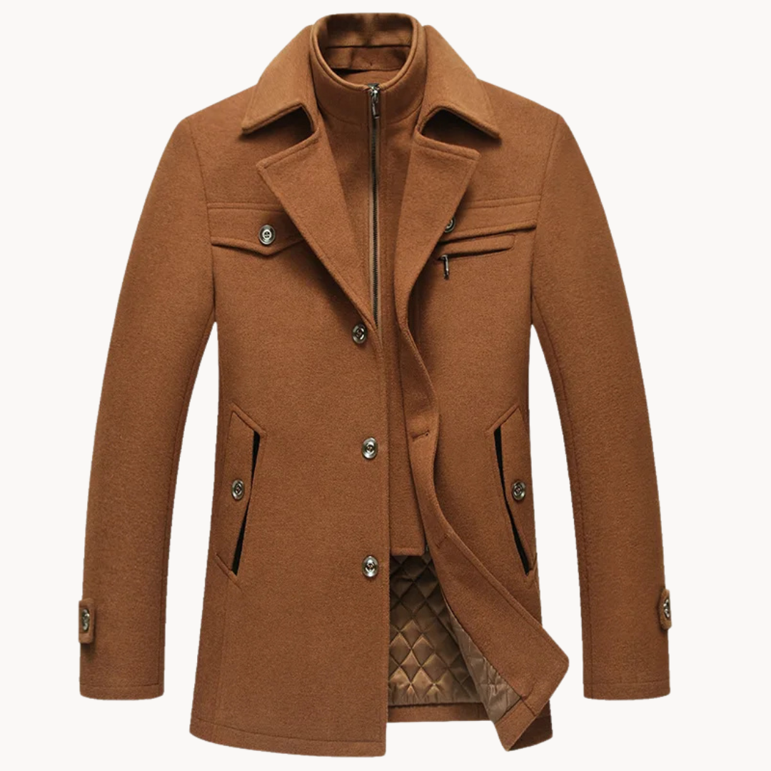 Elegante wollen jas voor heren met tijdloze warmte en ultiem comfort | Ezra