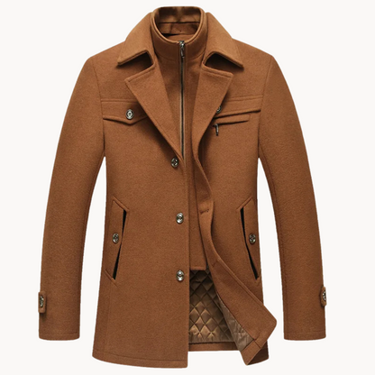 Elegante wollen jas voor heren met tijdloze warmte en ultiem comfort | Ezra