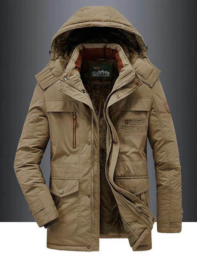 Winterjas Heren | Leger jas | Stoer & Cozy | Robuust Tussenjas Design