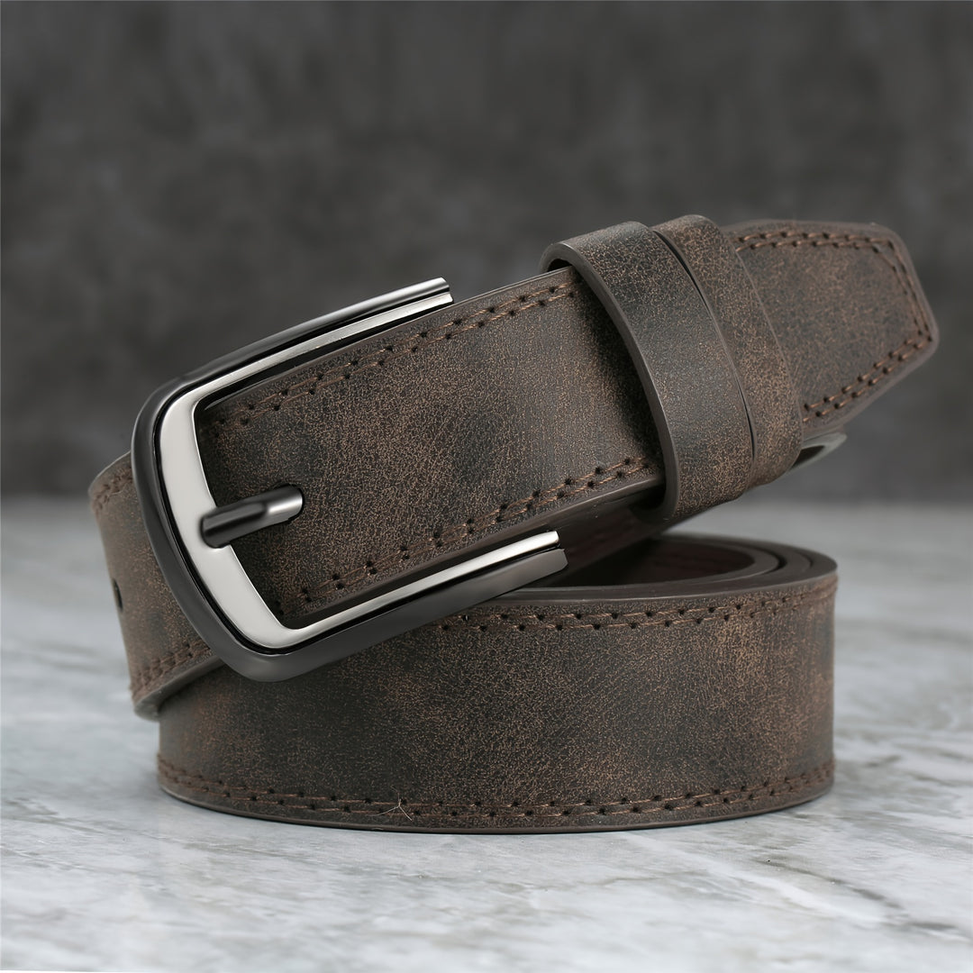 Stijlvolle riem met brede steken voor herenjeans en alledaagse outfits | Tobias
