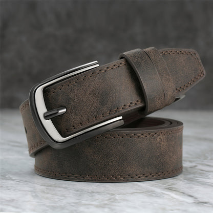 Stijlvolle riem met brede steken voor herenjeans en alledaagse outfits | Tobias