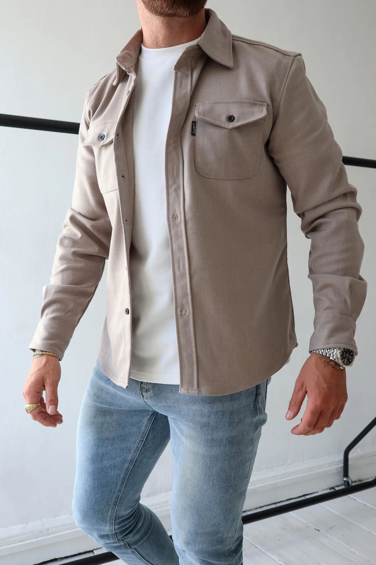 Piek stijl button down overhemd Jasje | Simon