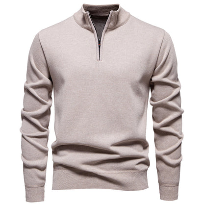 Moderne en stijlvolle Half-Zip Trui voor heren met warme fleece en opstaande kraag | Finn