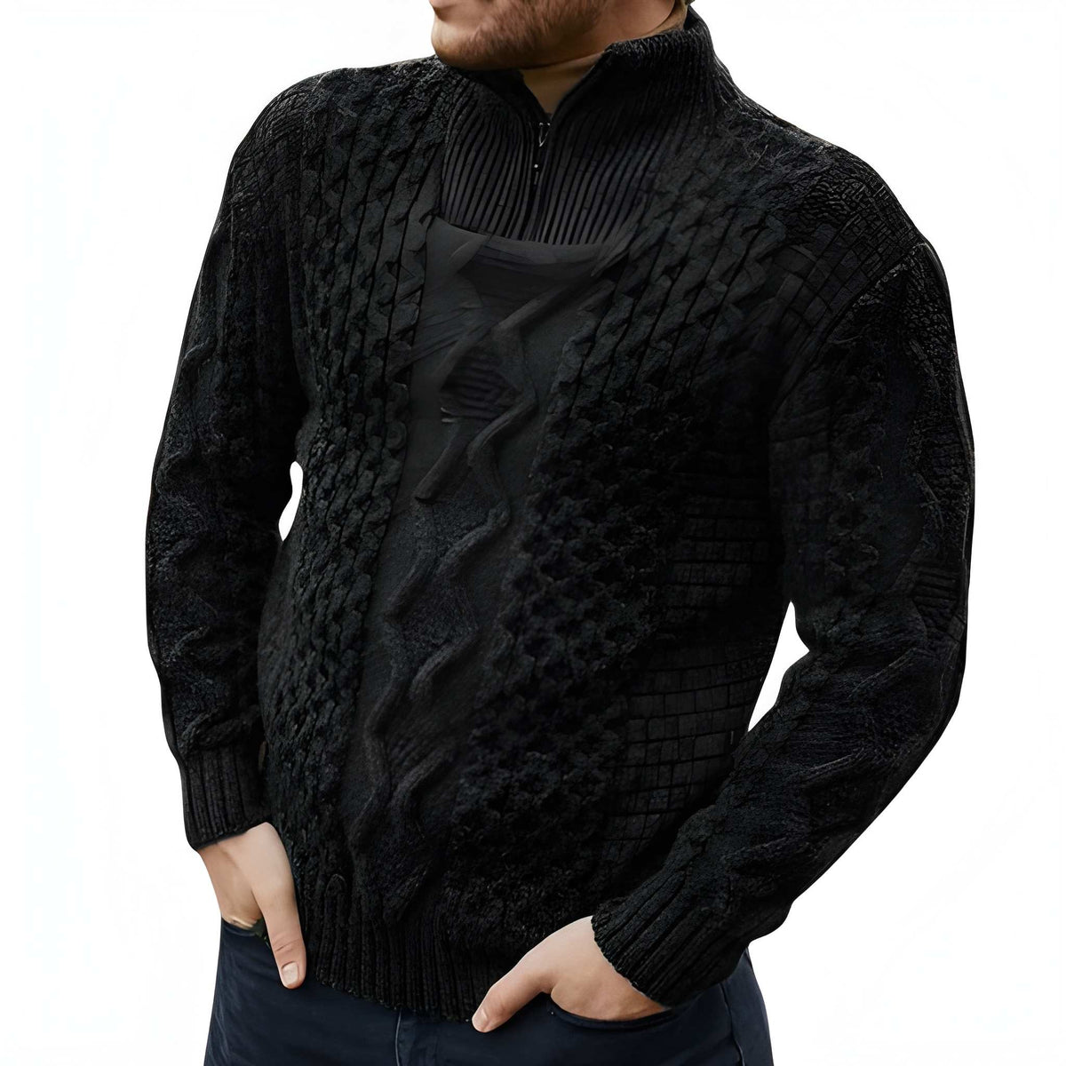 Truien Heren | Half-Zip | Opstaande Kraag | Sportieve Pasvorm