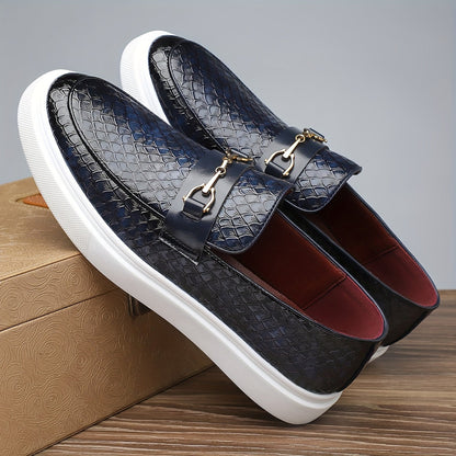 Heren Loafers | Embossed Leder | Slip-On met Gesp | Casual & Outdoor