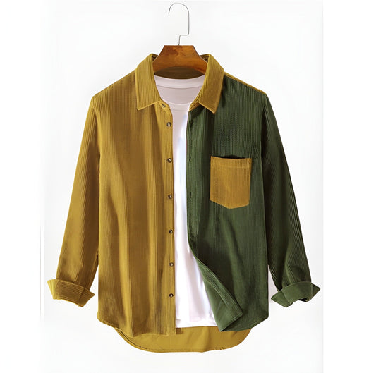 Corduroy overhemd heren in groen