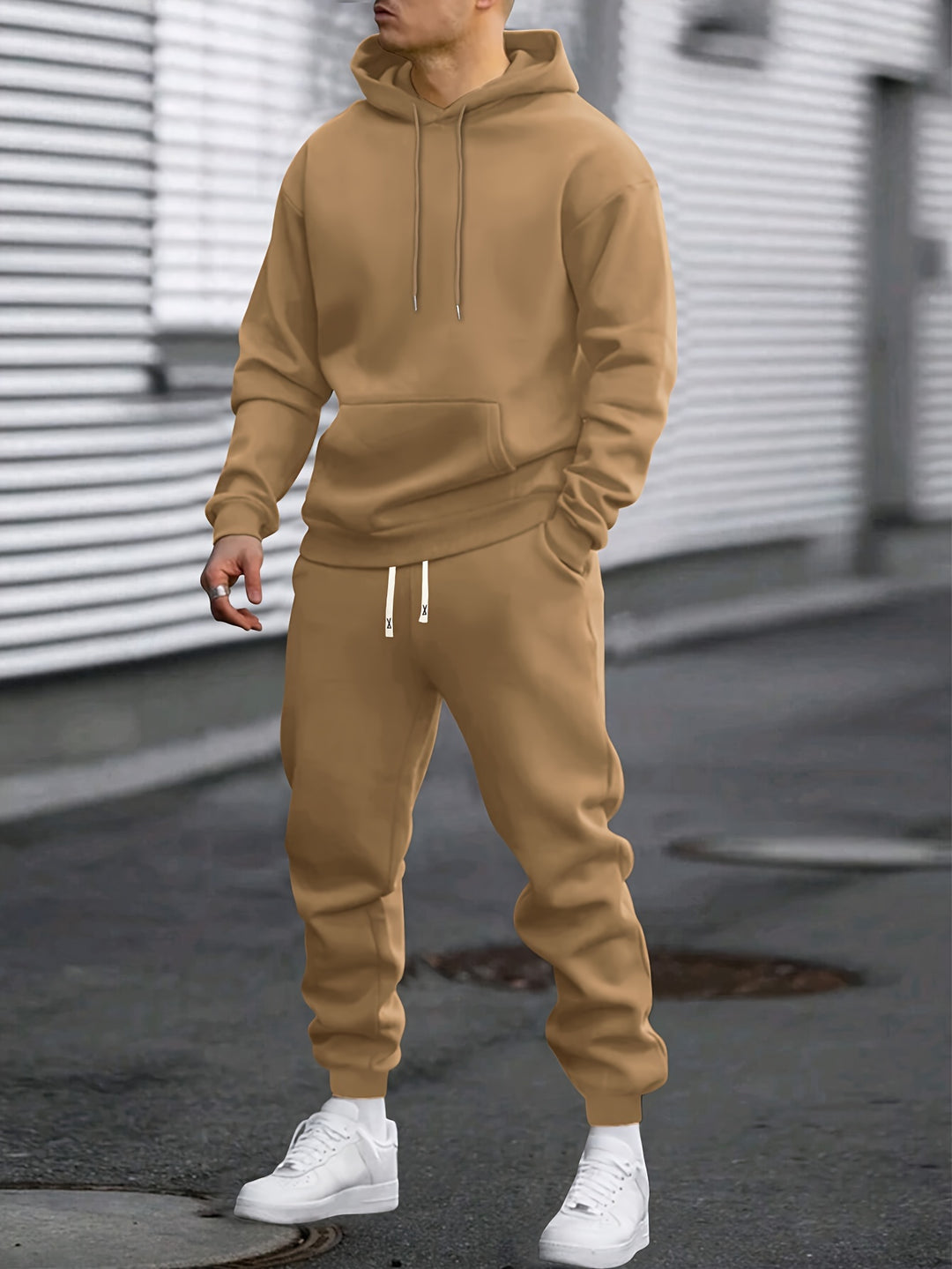 Heren Sportset | Hoodie & Joggingbroek | Comfortabel & Ademend | Lente & Herfst