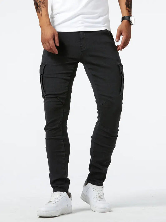 Heren Cargo Jeans | Slanke pasvorm | Meerdere zakken & Stretch | Casual