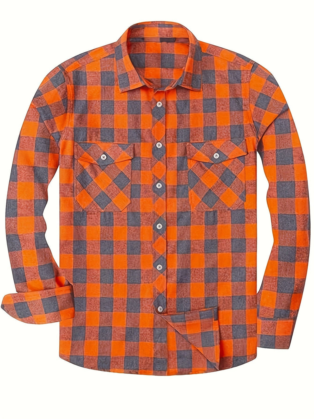 Heren Overhemd | Geruit Flanel | Dubbele Borstzak | Comfortabel Casual