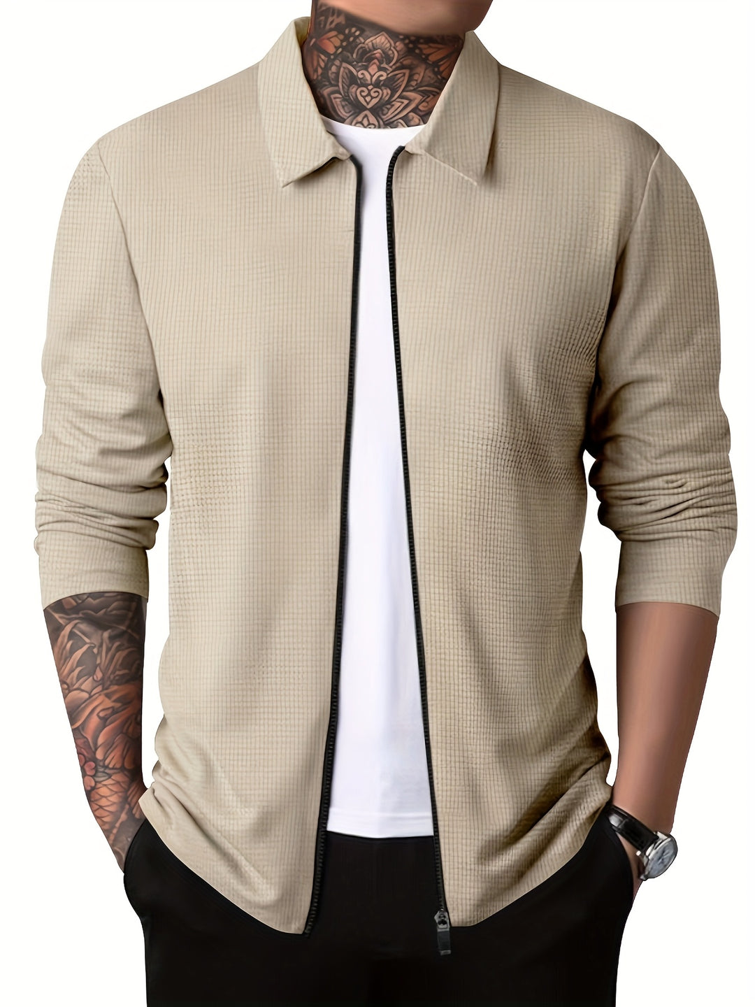 Heren Ritsjack | Effen Kleur | Borstzak & Revers | Lente & Herfst