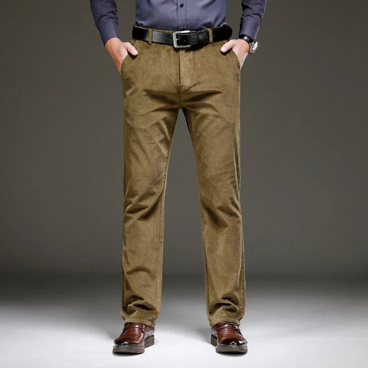 Heren Corduroy Broek | Handgemaakt & Verfijnd | Meerdere Zakken | Premium Ribfluweel