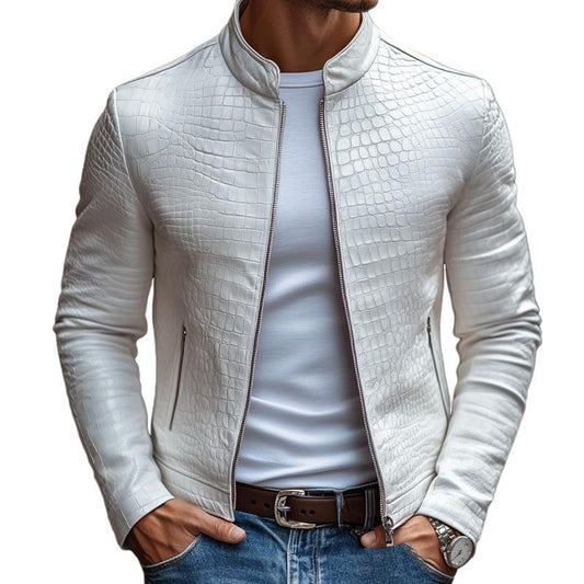 Heren Jas | Textuurpaneel & Slim Fit | Minimal Streetstyle | Licht & Duurzaam