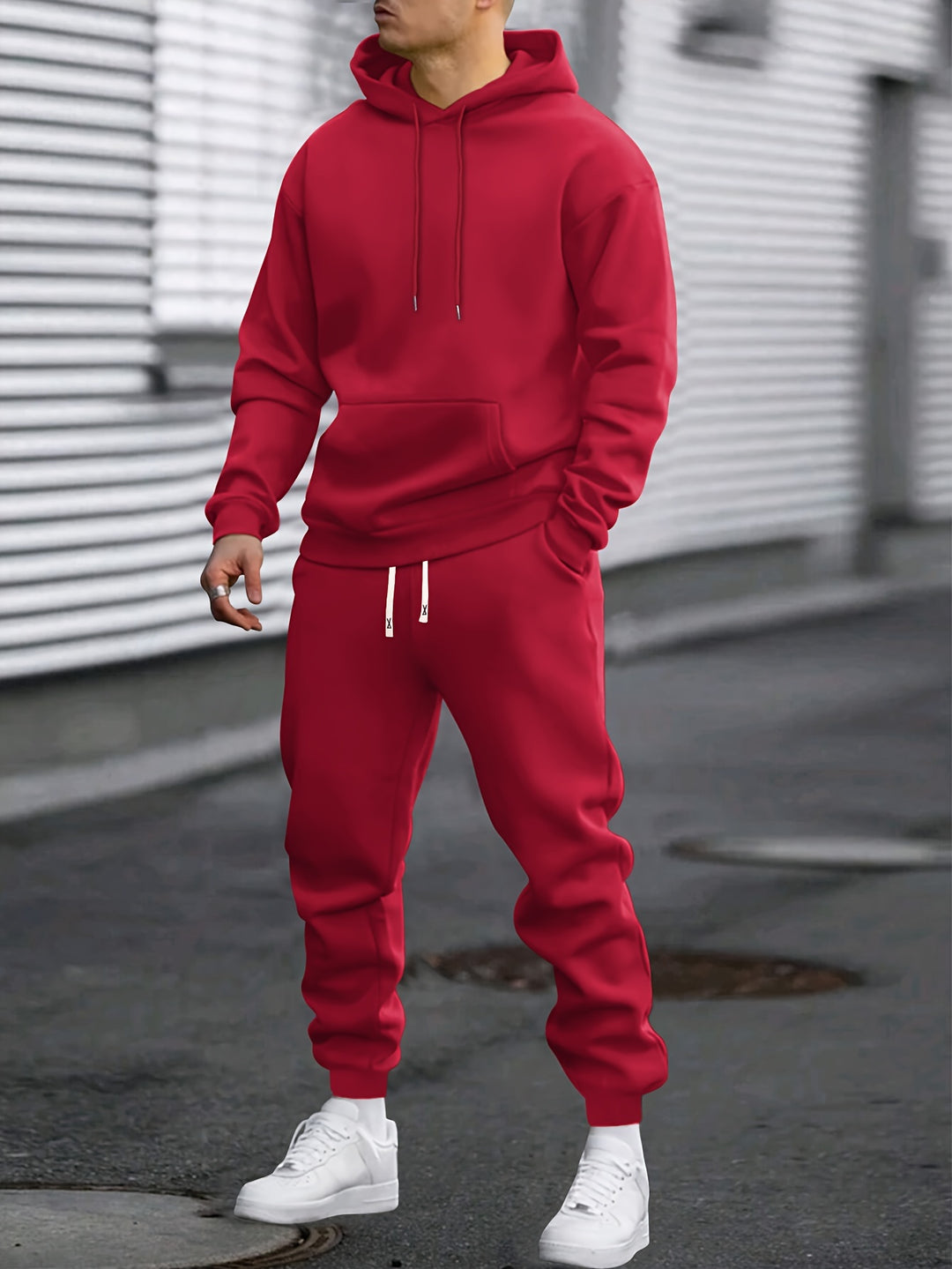 Heren Sportset | Hoodie & Joggingbroek | Comfortabel & Ademend | Lente & Herfst