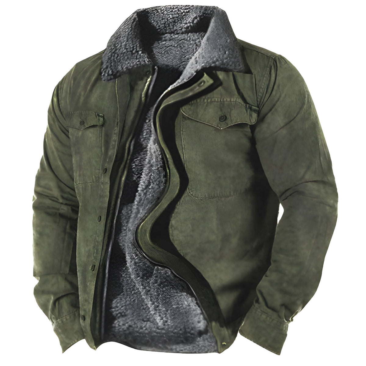 Winterjas Heren | Military Jacket | Functionele Zakken | Duurzame Tussenjas