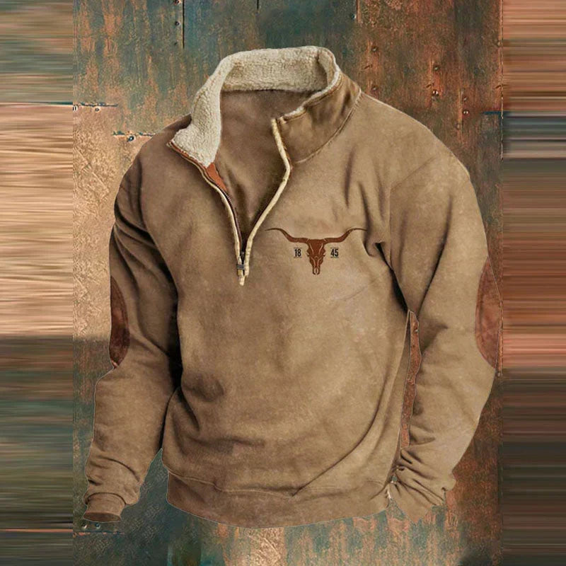 Truien Heren | Warme Vintage Sweater | Casual Coltrui met Rits