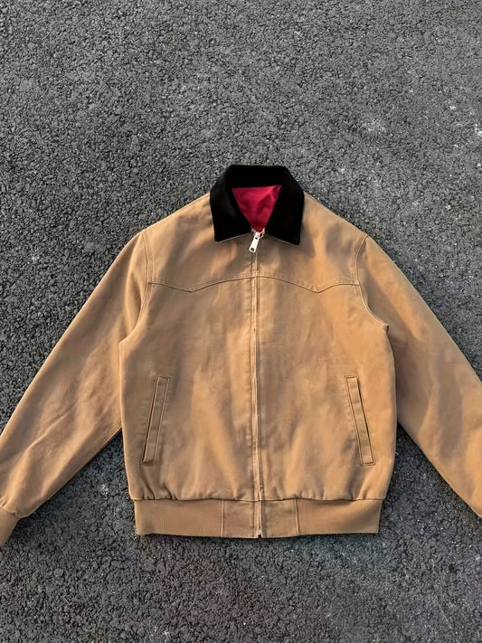 Heren Jas | Vintage Straight | Met Rits | Lente