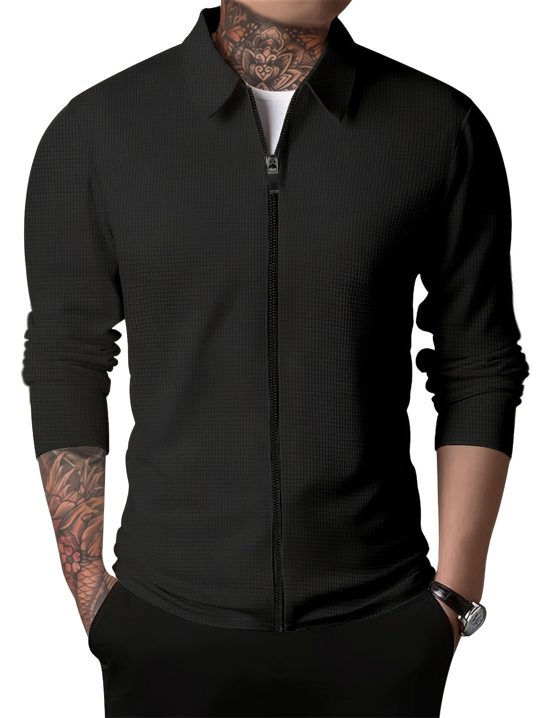Heren Ritsjack | Effen Kleur | Borstzak & Revers | Lente & Herfst