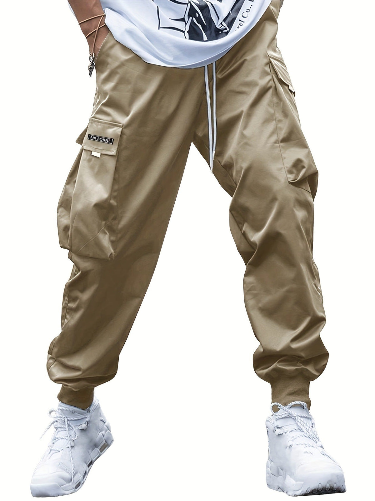 Lichte cargobroek heren in khaki