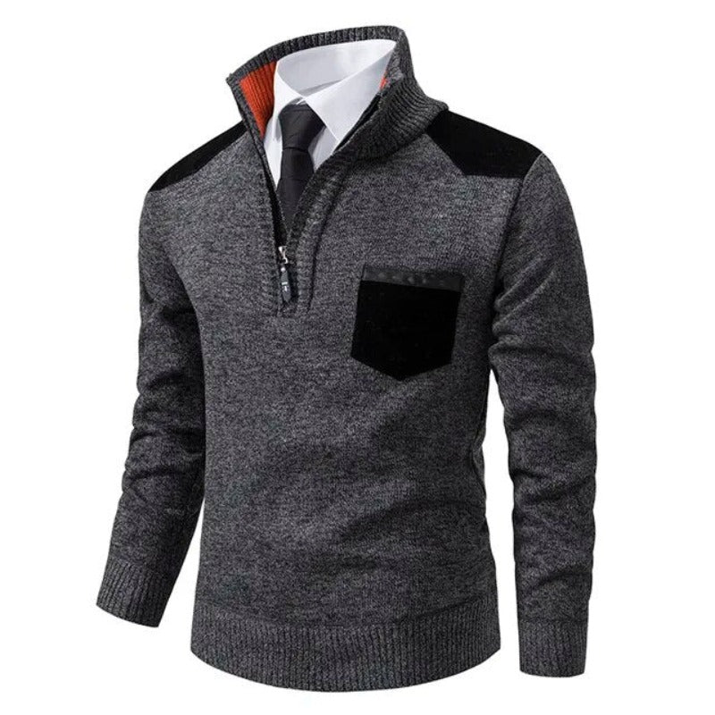 Heren Trui Half Zip | Fijngebreide Sweater | Tijdloos
